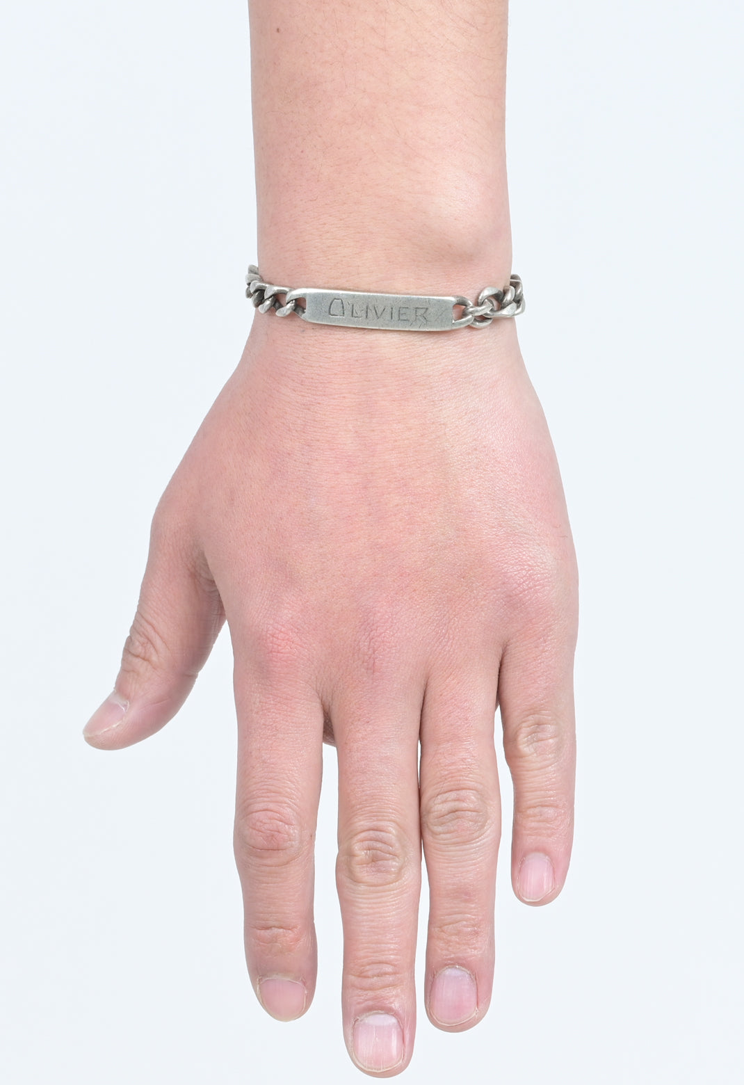 Europe 1970s silver id Bracelet