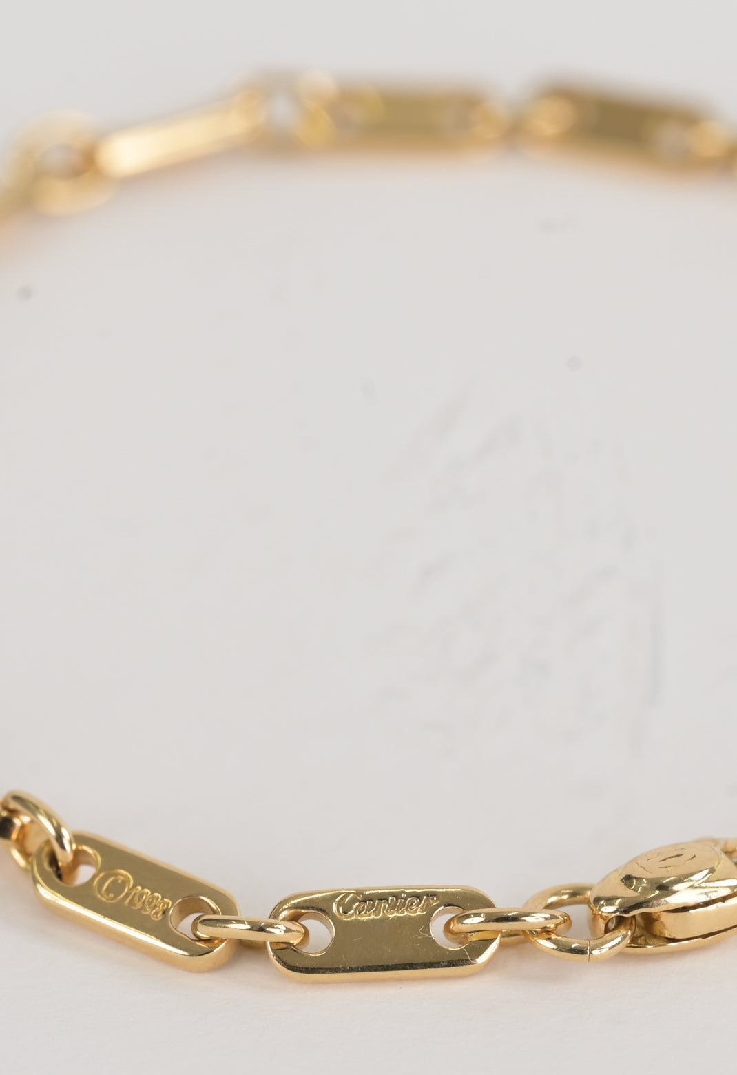 Cartier / French 1998s yellow gold (750) figaro bracelet