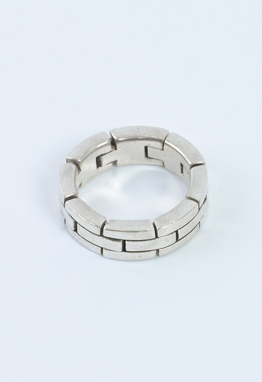 Netherlands 1980s silver moving ring