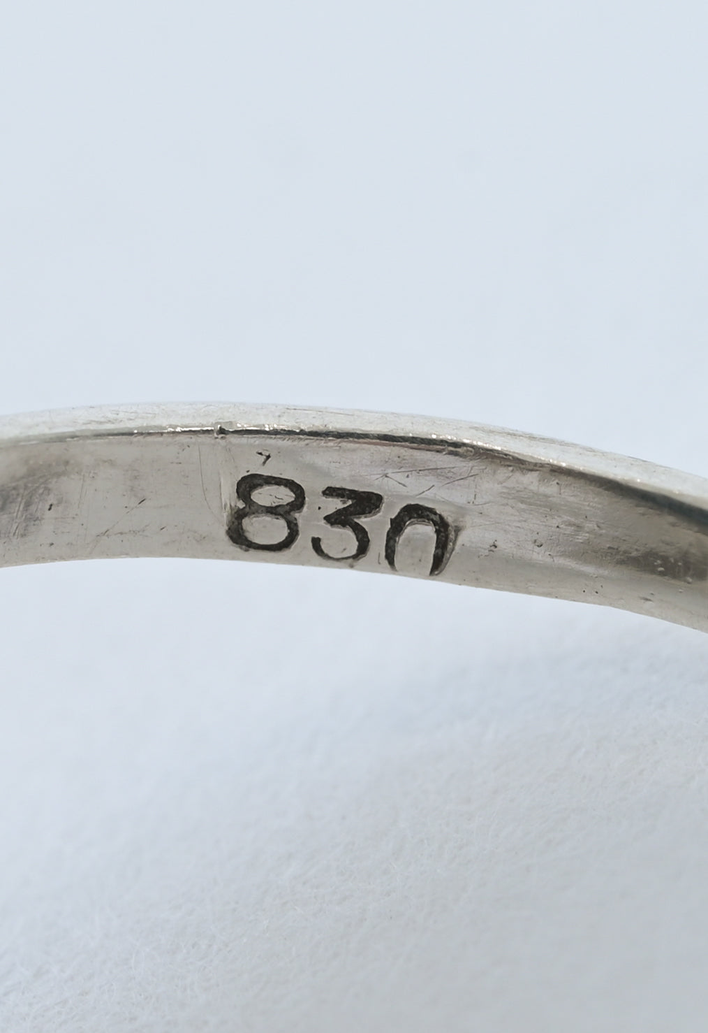 Finland 1940s silver art deco bloodstone ring