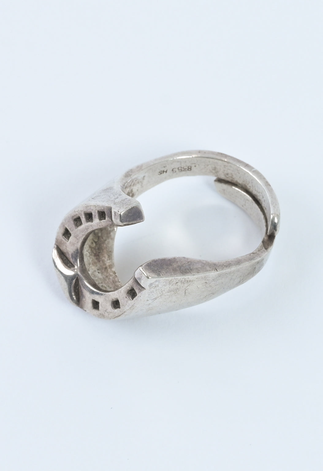 Danish 1970s silver horse shoes ring