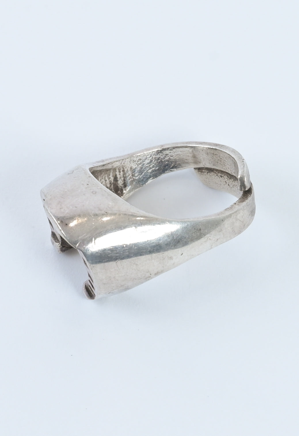 Danish 1970s silver horse shoes ring