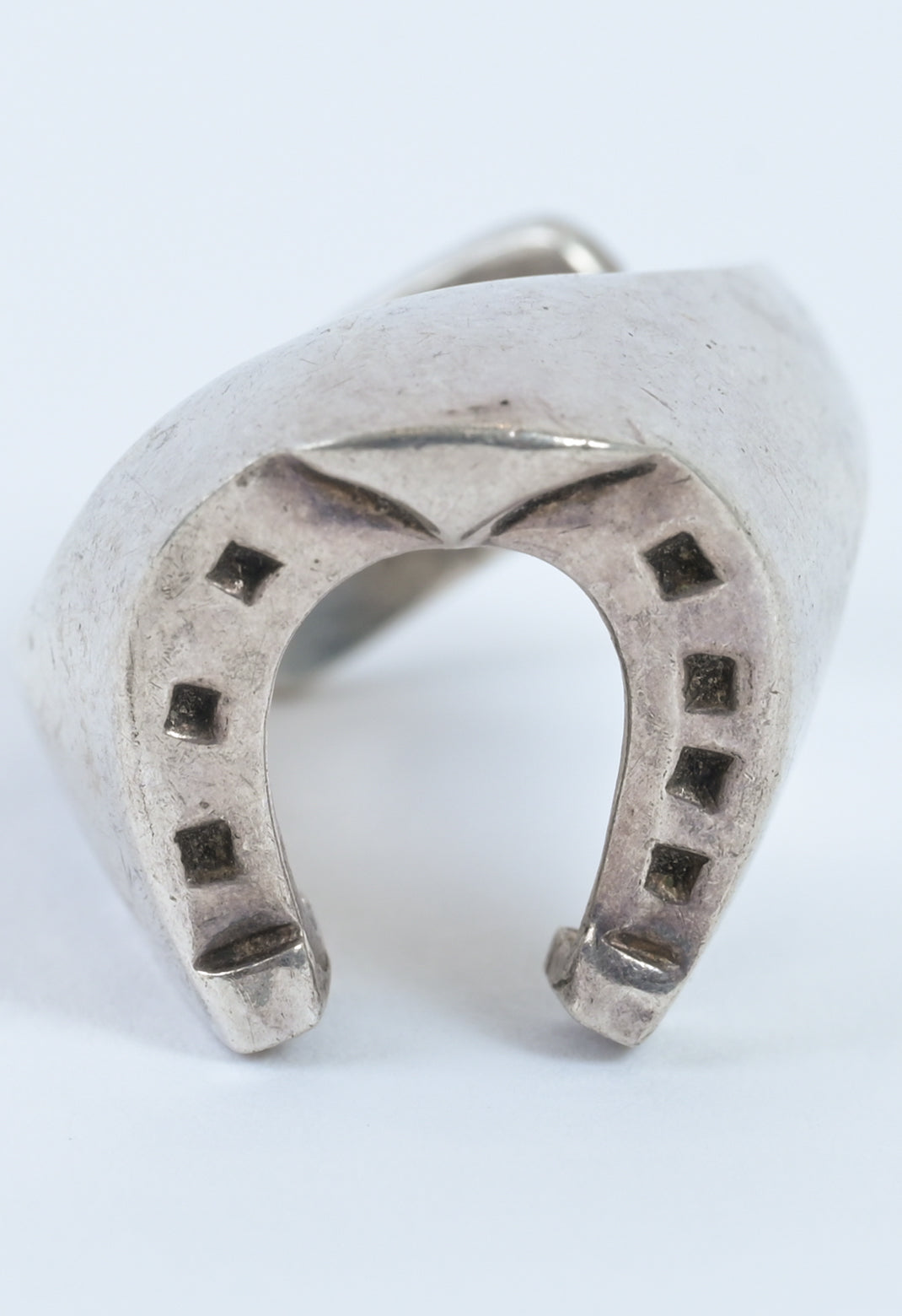 Danish 1970s silver horse shoes ring