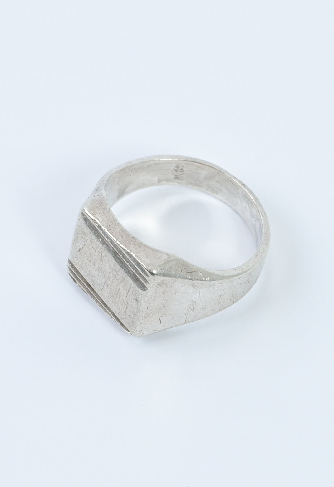 French 1930s silver signet ring