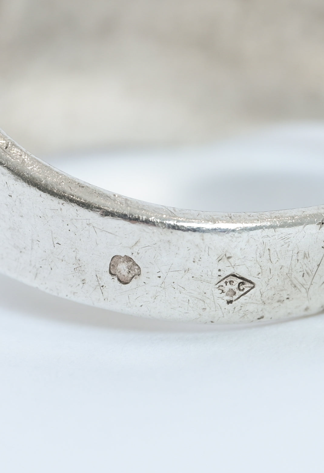 French 1930s silver signet ring