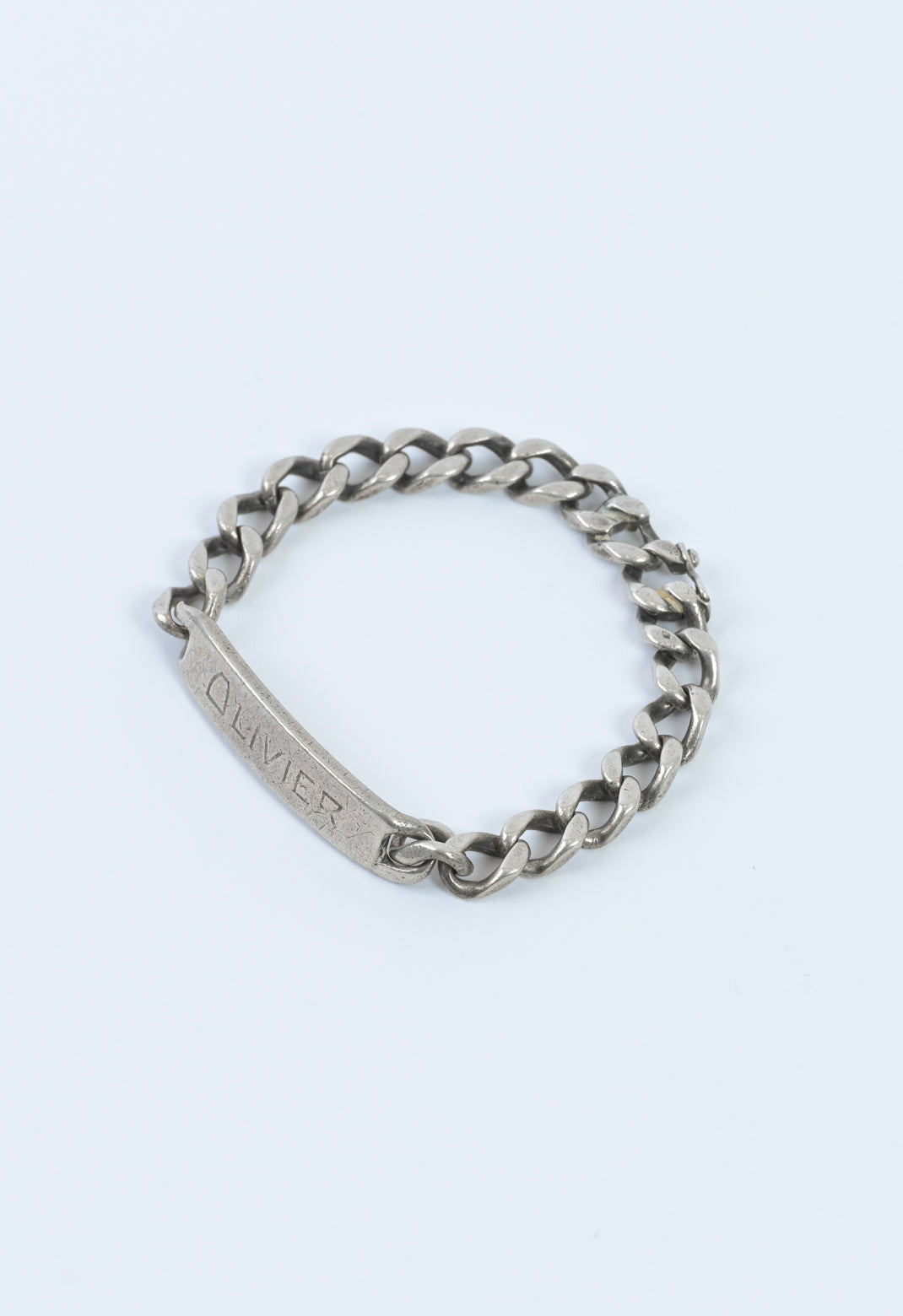 Europe 1970s silver id Bracelet