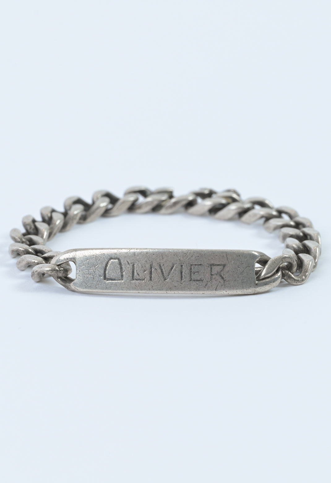 Europe 1970s silver id Bracelet