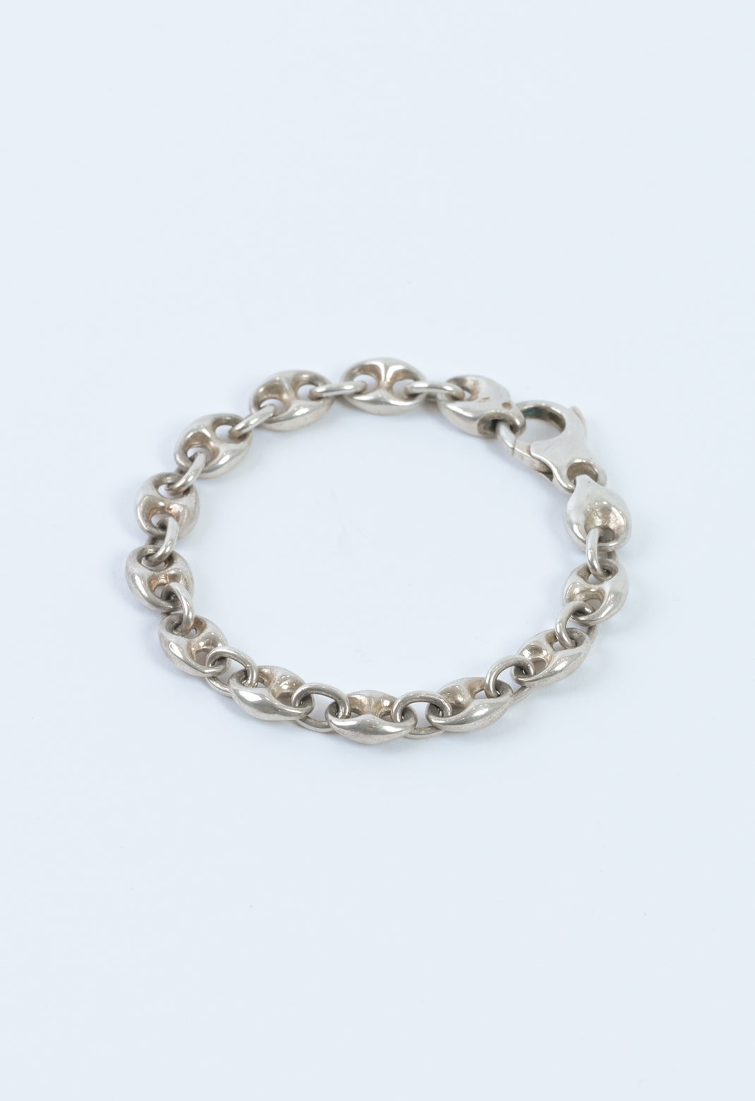 French 1980s silver grand des café bracelet
