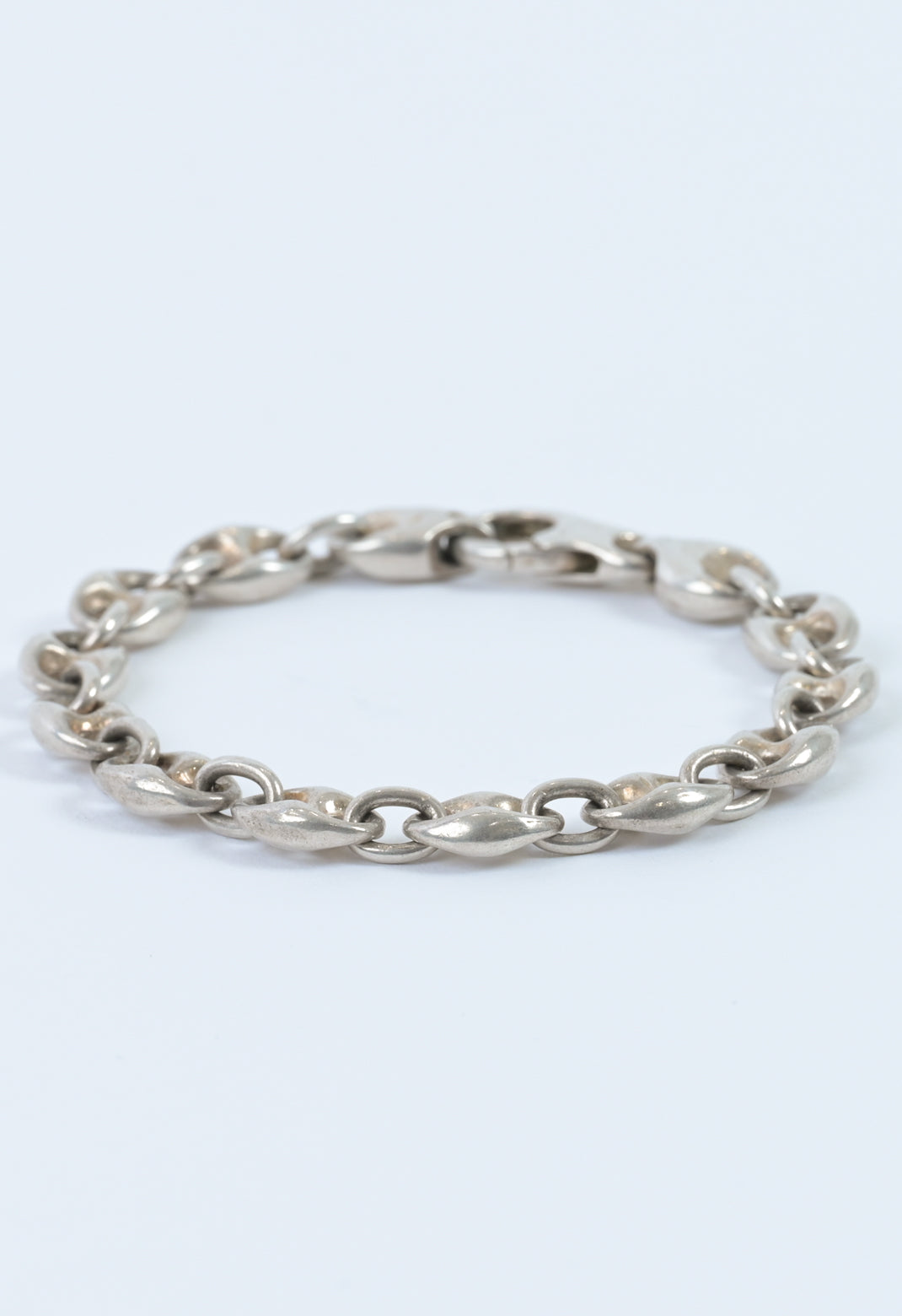 French 1980s silver grand des café bracelet