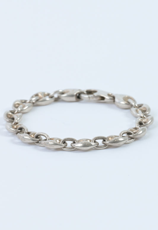 French 1980s silver grand des café bracelet