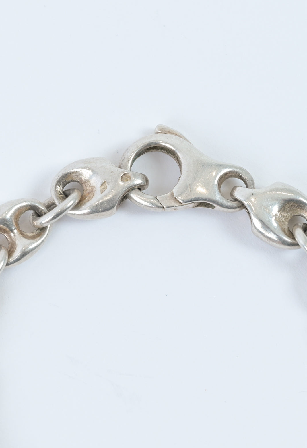 French 1980s silver grand des café bracelet