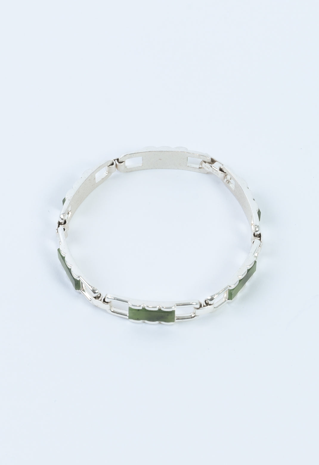 Netherlands 1970s green stone bracelet