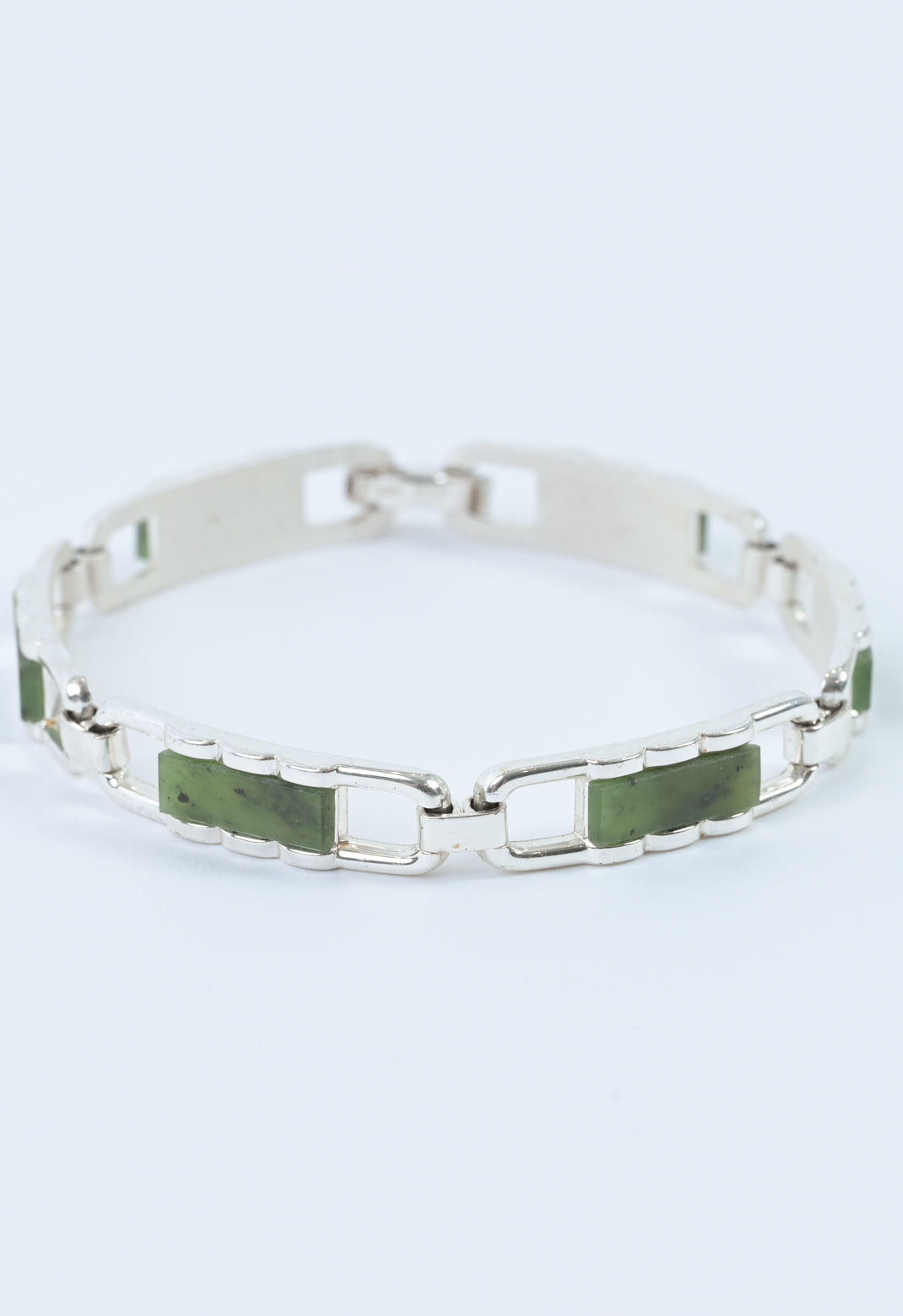 Netherlands 1970s green stone bracelet