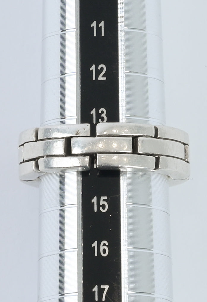 Netherlands 1980s silver moving ring