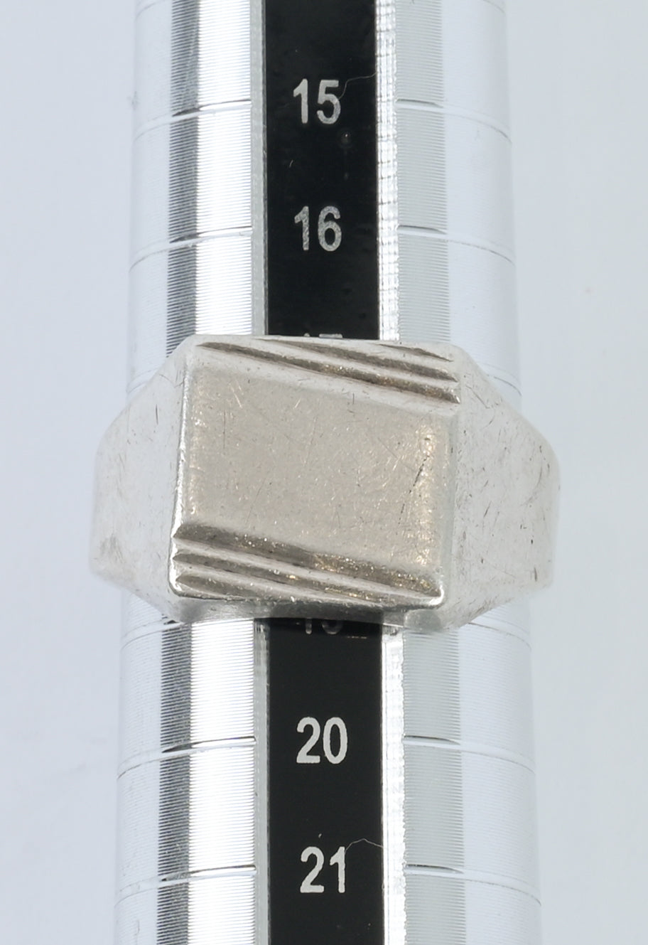 French 1930s silver signet ring