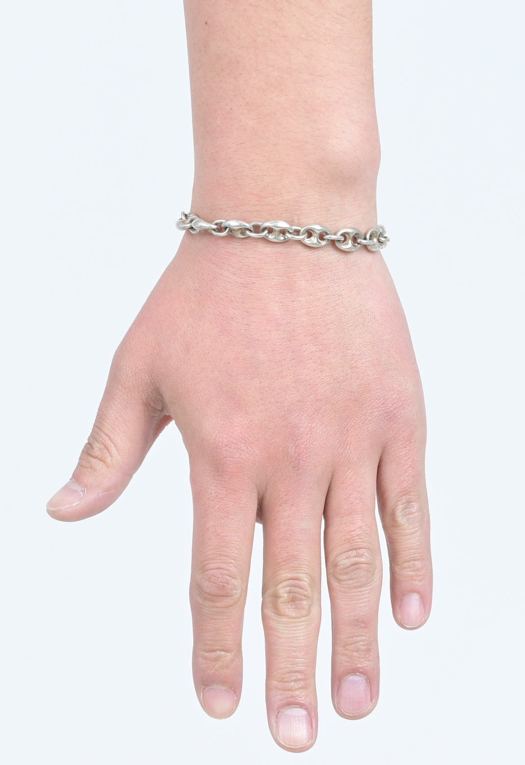 French 1980s silver grand des café bracelet