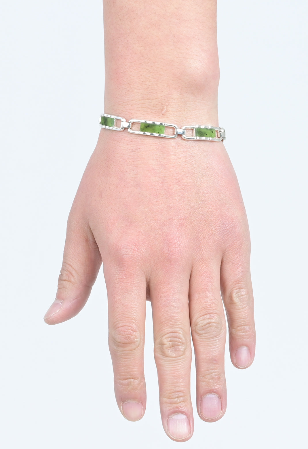 Netherlands 1970s green stone bracelet