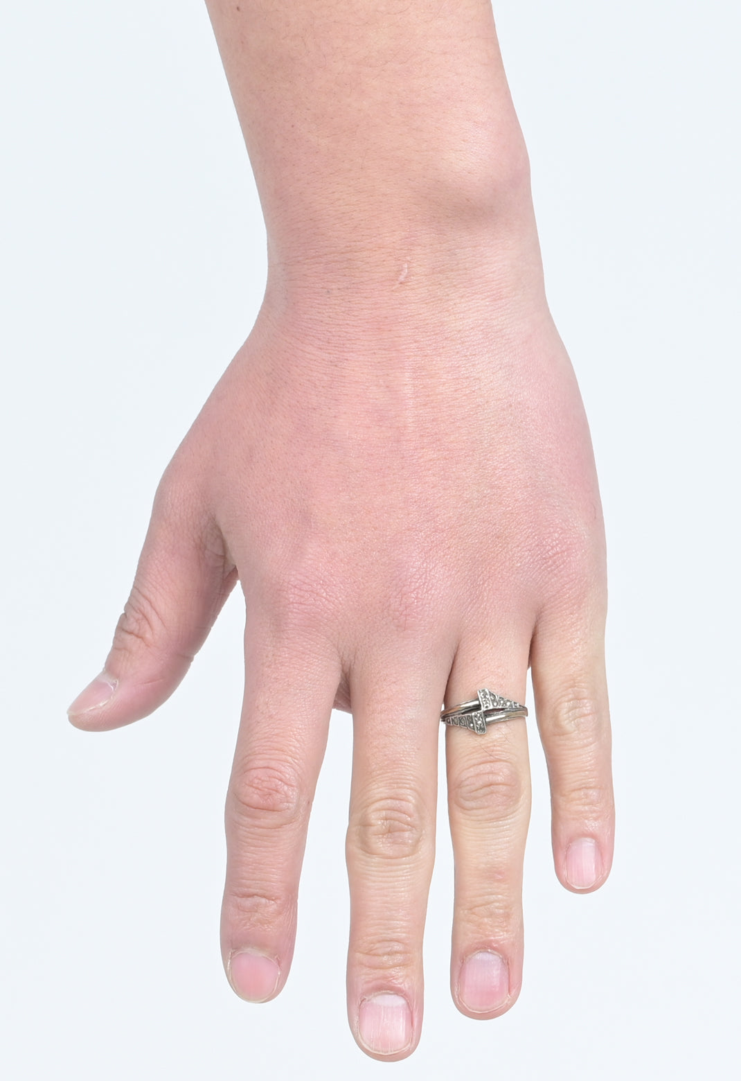 Portugal 1970s silver vermeil marcasite Ring