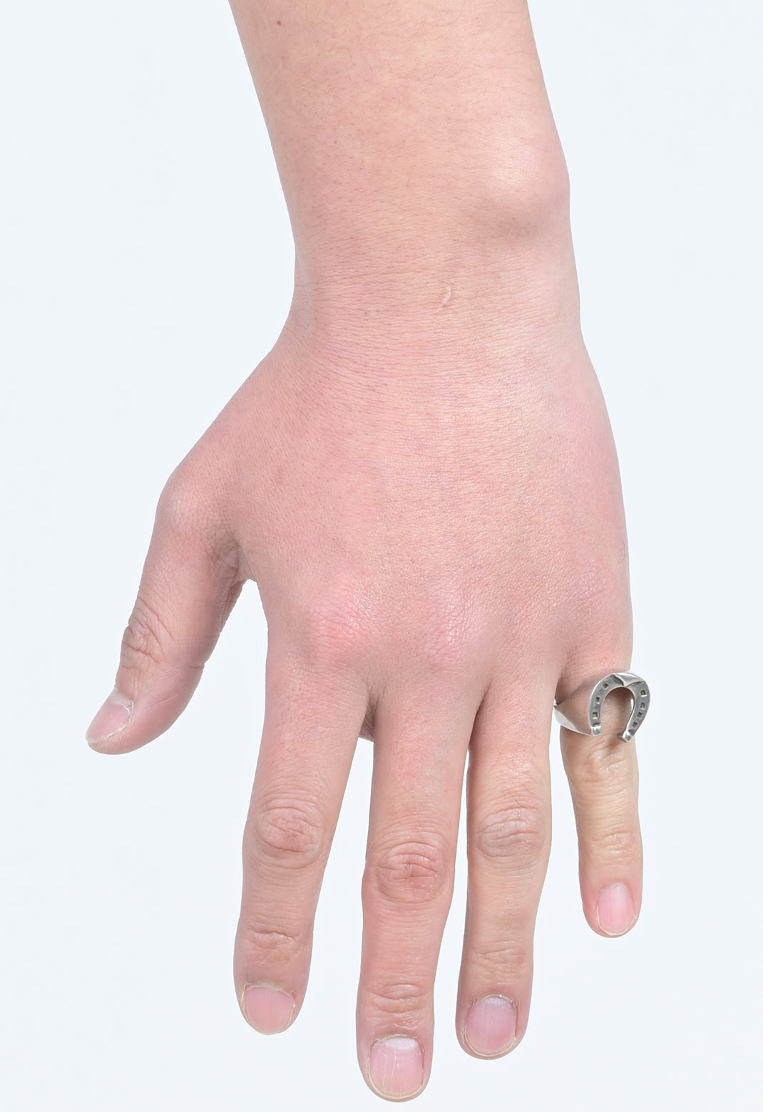 Danish 1970s silver horse shoes ring