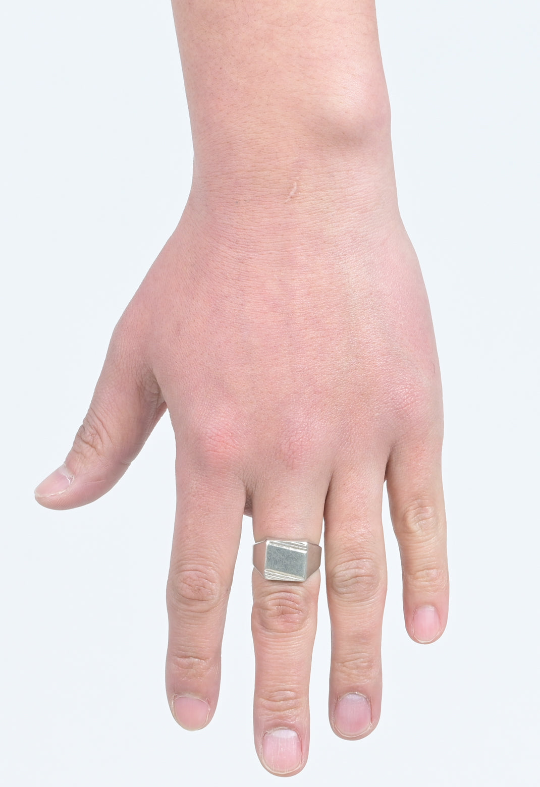 French 1930s silver signet ring