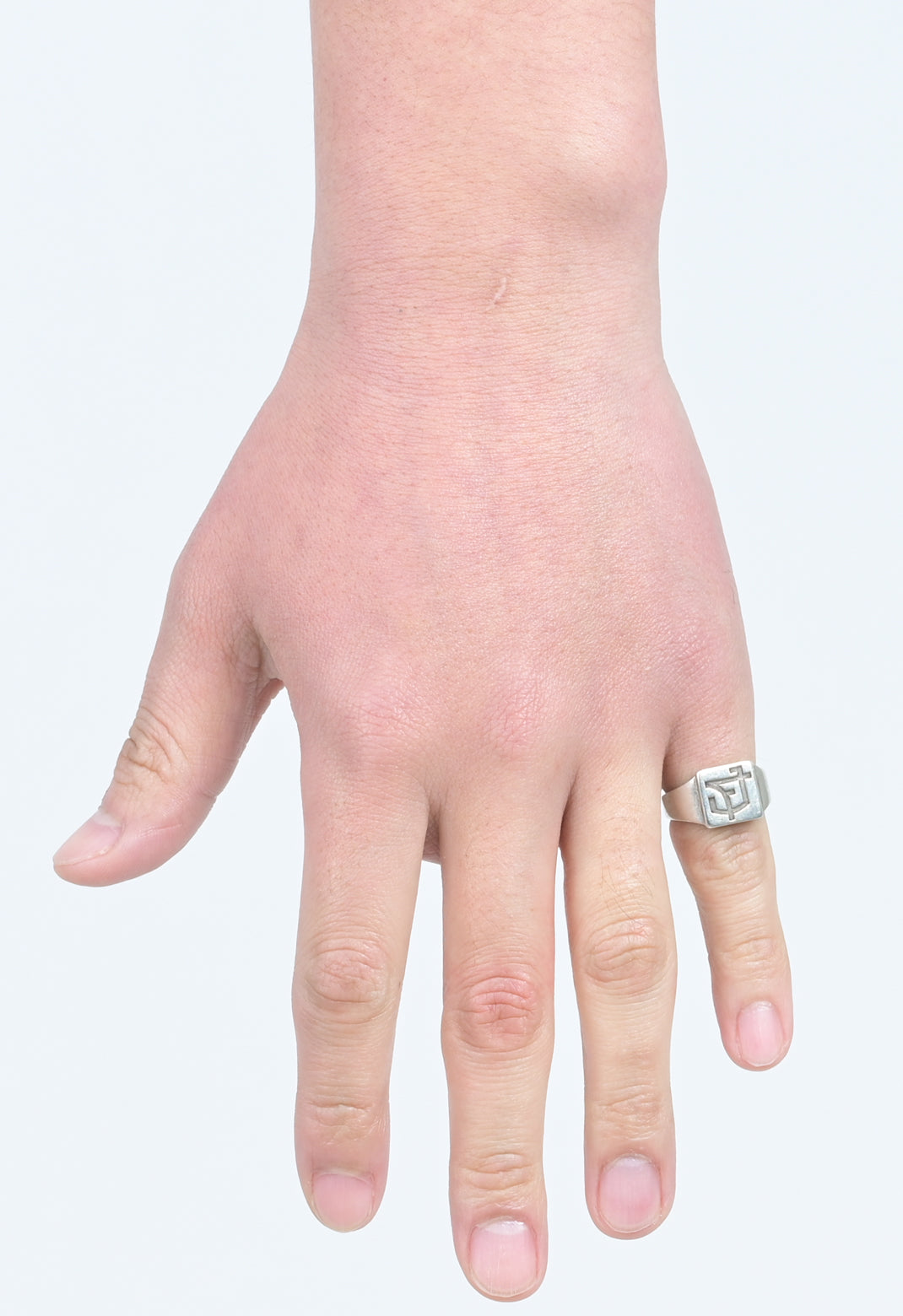 French 1950s silver signet ring