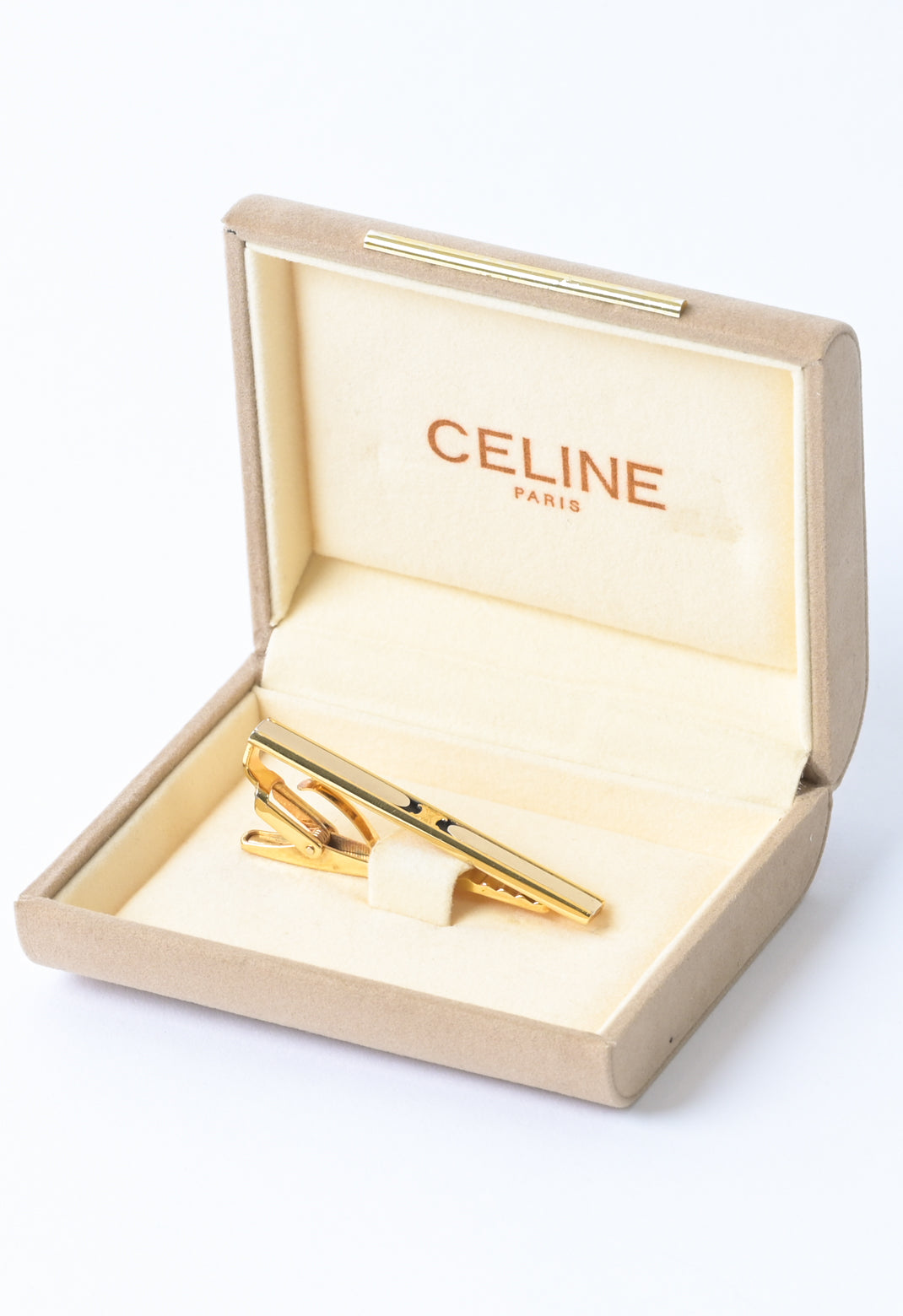 Celine / europe 1980-90s triomphe brass tie-bar