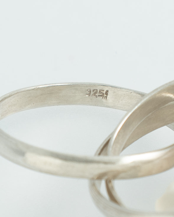 UK Triple Band Silver Ring (Slim)