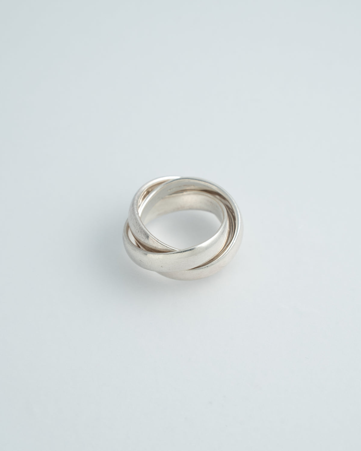 UK Silver Triple Band Ring (Wide)