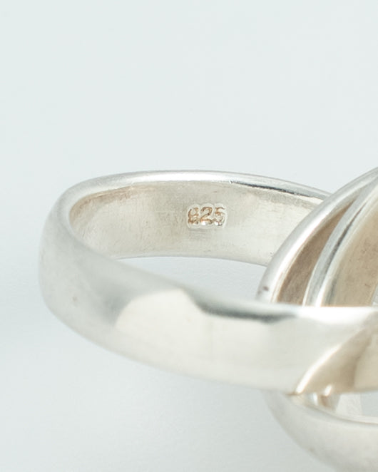 UK Silver Triple Band Ring (Wide)