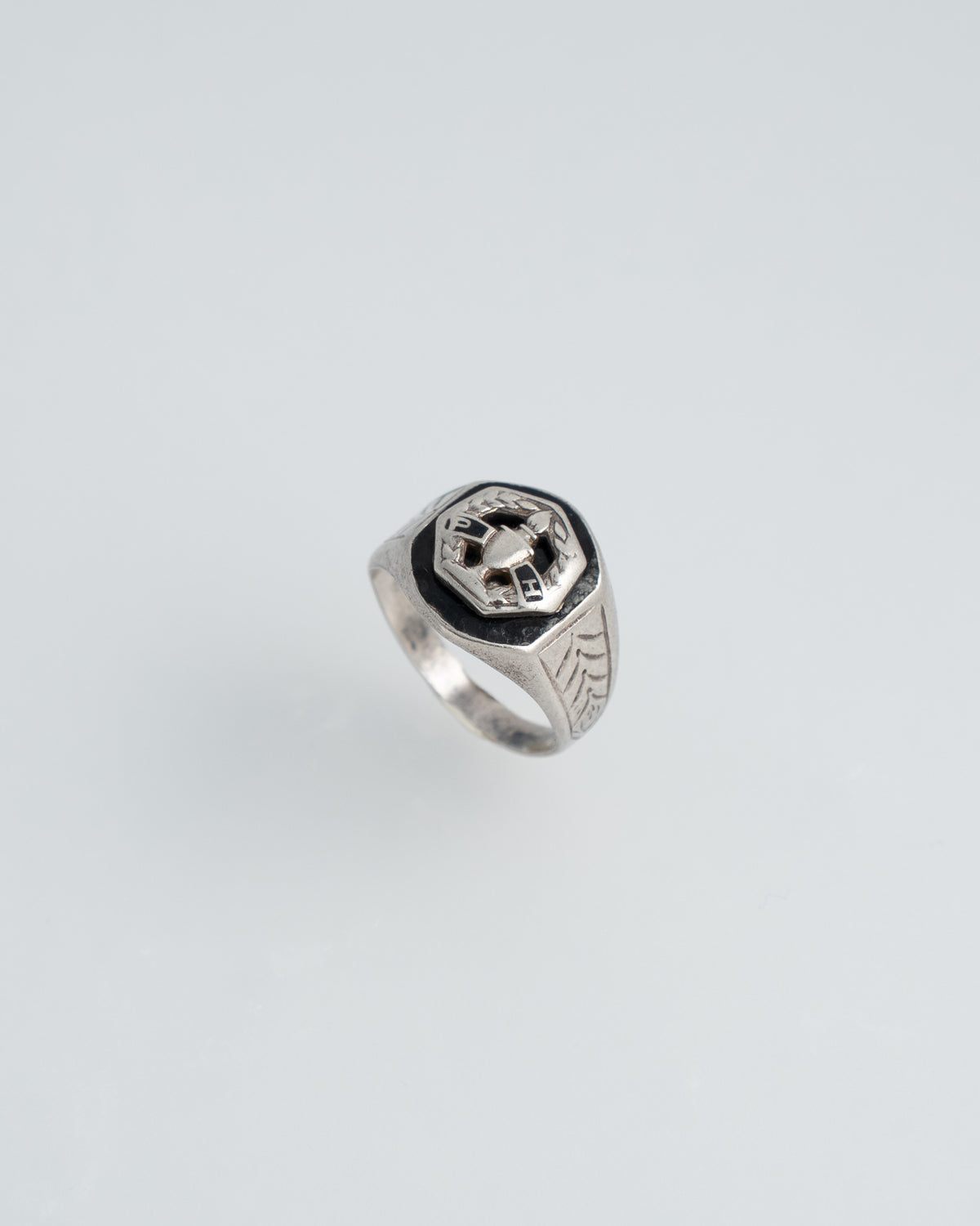 US 1940-60s Silver College Ring