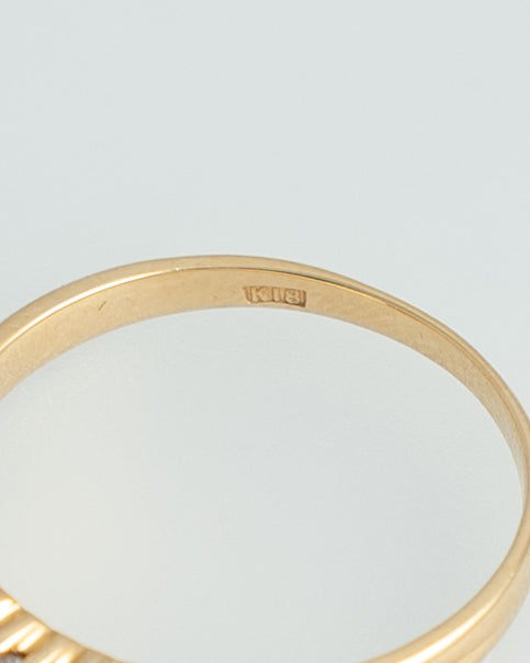 18K Two-Row Diamond Ring