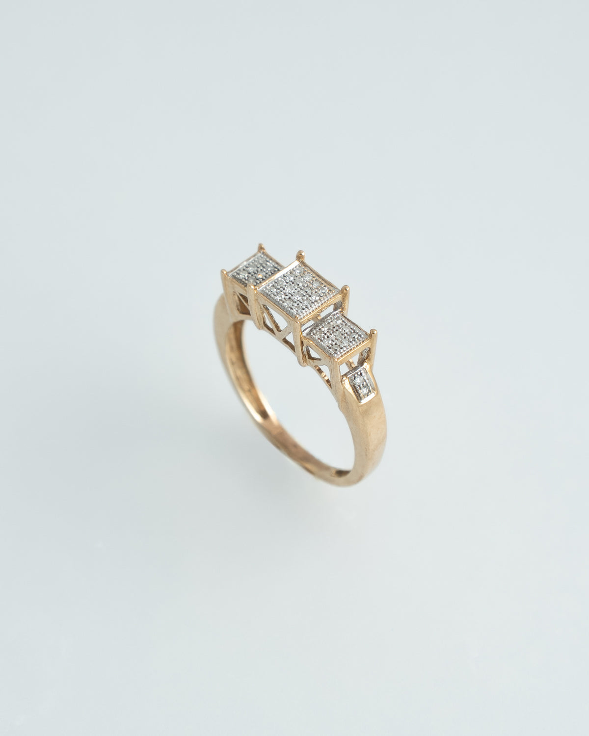 10K Architectural Diamond Ring