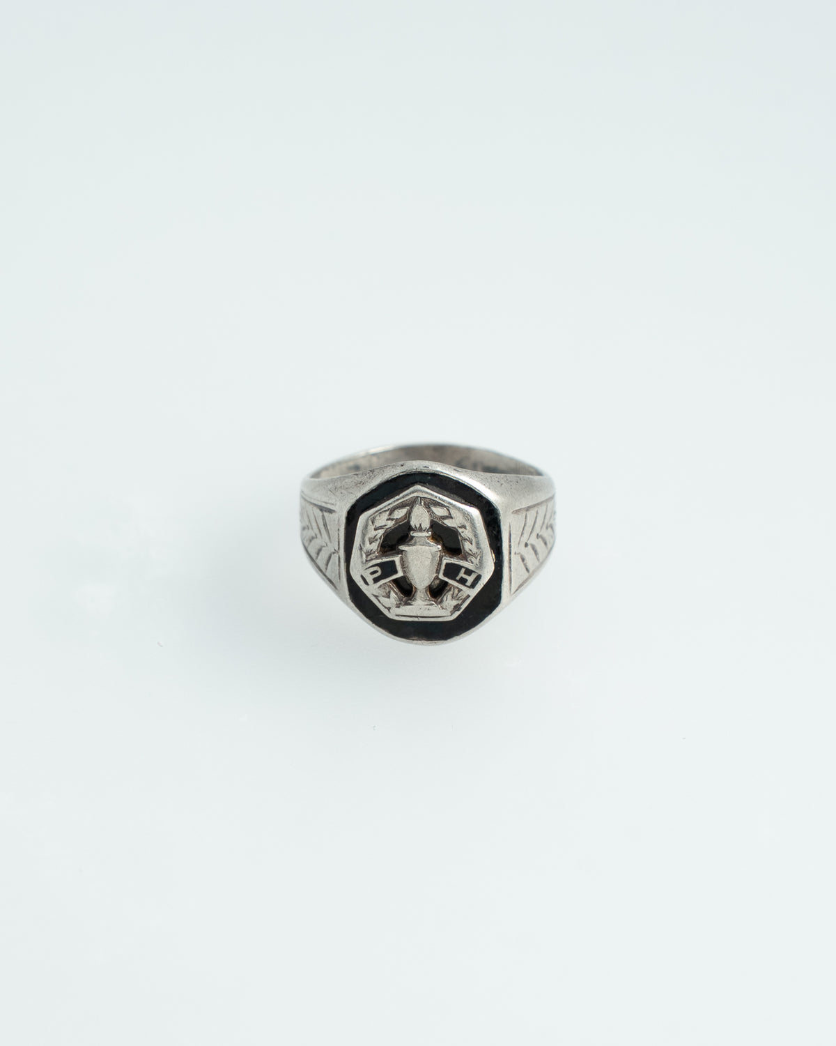 US 1940-60s Silver College Ring