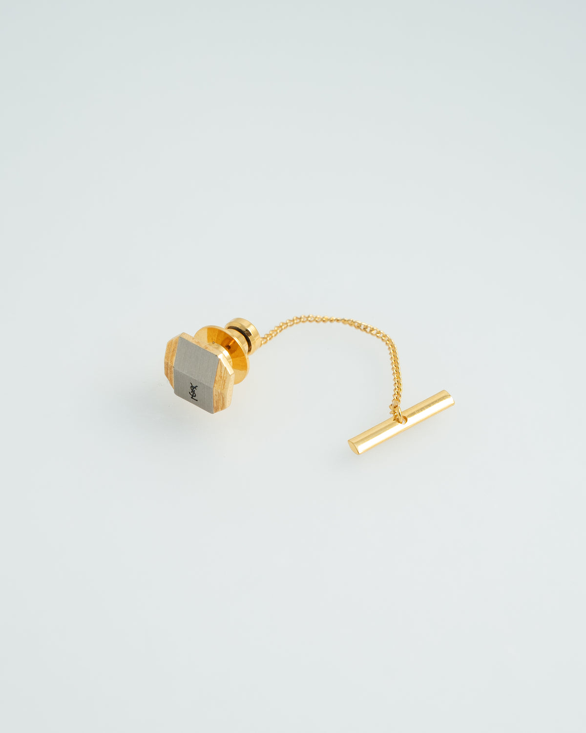 Yves Saint Laurent / Tie Tack with Chain
