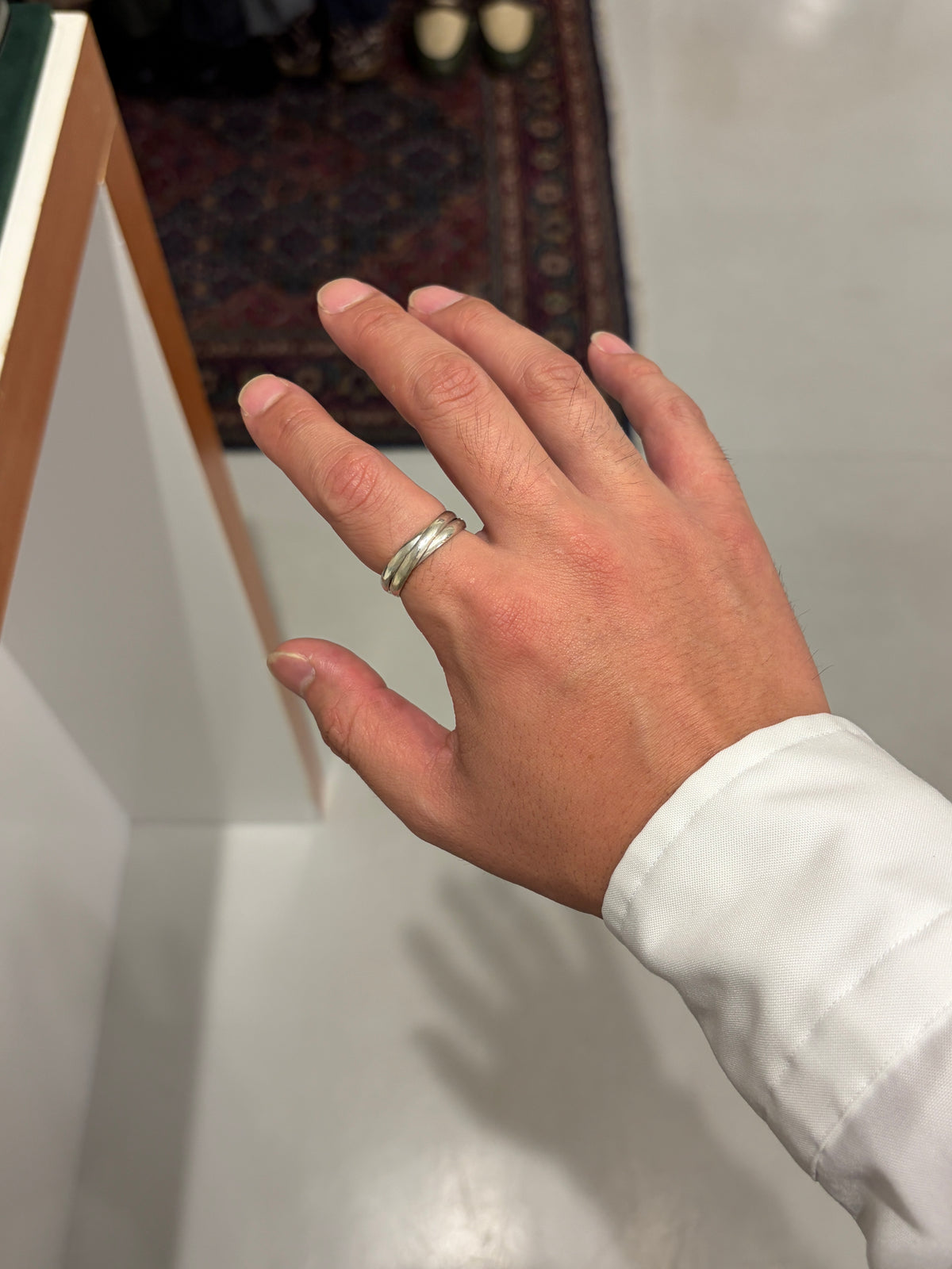 UK Triple Band Silver Ring (Slim)