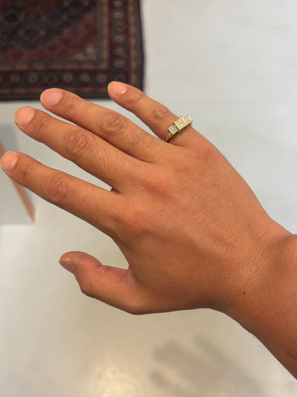 10K Architectural Diamond Ring