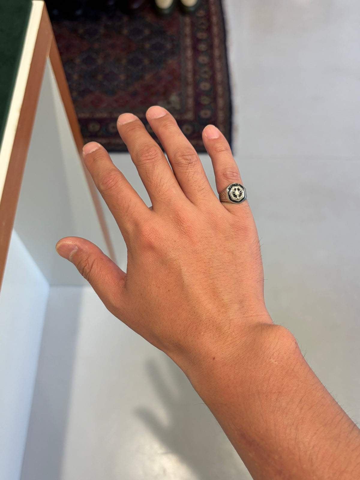 US 1940-60s Silver College Ring